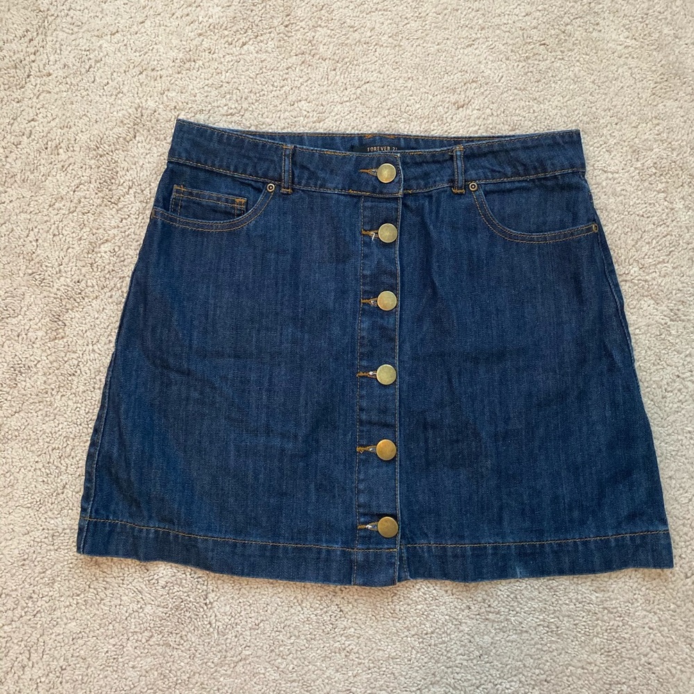 Jean button up skirt